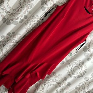 Calvin Klein sleeveless red dress
